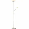 Luminaires Globo Lighting Lampadaire à vasque Globo GANINA LED Nickel mat, 1 lumière* Lampadaires Et Lampes Sur Pied