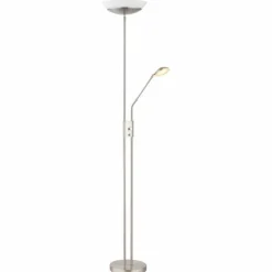 Luminaires Globo Lighting Lampadaire à vasque Globo GANINA LED Nickel mat, 1 lumière* Lampadaires Et Lampes Sur Pied