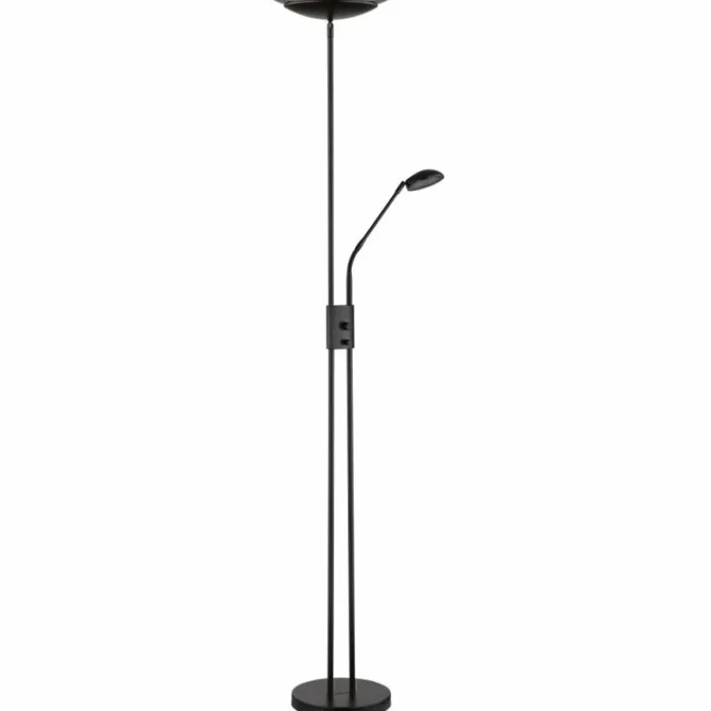 Suspension Verre Fumé-Luminaires Globo Lighting Lampadaire à vasque Globo GANINA LED Noir, 2 lumières