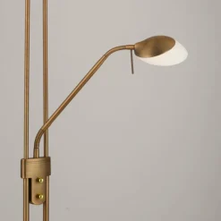 Luminaires Leuchten Direkt Lampadaire à vasque Leuchten-Direkt ZAHARA LED Vieux laiton, 2 lumières* Lampadaires Et Lampes Sur Pied