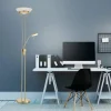 Luminaires Leuchten Direkt Lampadaire à vasque Leuchten-Direkt ZAHARA LED Laiton, 2 lumières* Lampadaires Et Lampes Sur Pied
