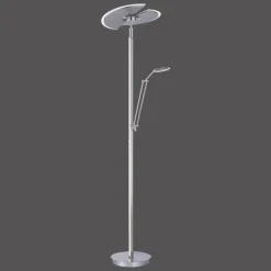Luminaires Paul Neuhaus Lampadaire à vasque Paul Neuhaus PURE-MUTIL LED Acier brossé, 2 lumières* Éclairage Led