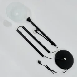 hofstein Lampadaire à vasque Phong LED Noir, 2 lumières