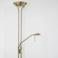 hofstein Lampadaire à vasque Rom LED Vieux laiton, 2 lumières