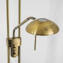 hofstein Lampadaire à vasque Rom LED Vieux laiton, 2 lumières