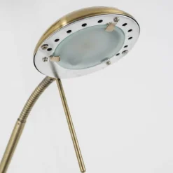 hofstein Lampadaire à vasque Rom LED Vieux laiton, 2 lumières