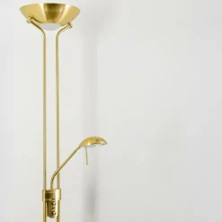 hofstein Lampadaire à vasque Rom LED Laiton, 2 lumières