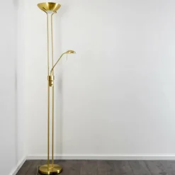 hofstein Lampadaire à vasque Rom LED Laiton, 2 lumières