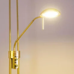 hofstein Lampadaire à vasque Rom LED Laiton, 2 lumières