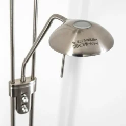 hofstein Lampadaire à vasque Rom LED Nickel mat, 2 lumières