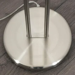 hofstein Lampadaire à vasque Rom LED Nickel mat, 2 lumières