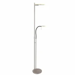 Luminaires Steinhauer Lampadaire à vasque Steinhauer Turound LED Acier brossé, 2 lumières* Éclairage Led