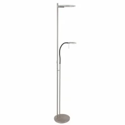 Luminaires Steinhauer Lampadaire à vasque Steinhauer Turound LED Acier brossé, 2 lumières* Éclairage Led