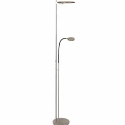 Suspension Verre Fumé-Luminaires Steinhauer Lampadaire à vasque Steinhauer Turound LED Acier brossé, 2 lumières