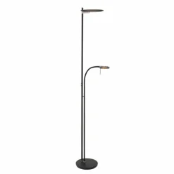 Suspension Verre Fumé-Luminaires Steinhauer Lampadaire à vasque Steinhauer Turound LED Noir, 2 lumières