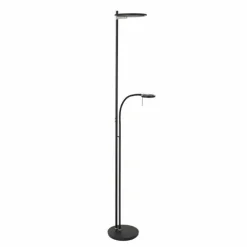 Suspension Verre Fumé-Luminaires Steinhauer Lampadaire à vasque Steinhauer Turound LED Noir, 2 lumières