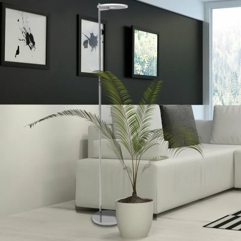 Luminaires Steinhauer Lampadaire à vasque Steinhauer Turound LED Acier brossé, 1 lumière* Éclairage Led