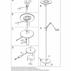 Luminaires Steinhauer Lampadaire à vasque Steinhauer Soleil LED Noir, 2 lumières* Éclairage Led