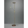 Luminaires Trio Lampadaire à vasque Trio Brantford LED Vieux laiton, 1 lumière* Éclairage Led