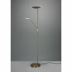 Luminaires Trio Lampadaire à vasque Trio Brantford LED Vieux laiton, 1 lumière* Éclairage Led