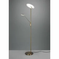 Luminaires Trio Lampadaire à vasque Trio Brantford LED Vieux laiton, 1 lumière* Éclairage Led