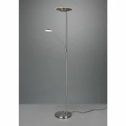Luminaires Trio Lampadaire à vasque Trio Brantford LED Nickel mat, 1 lumière* Lampadaires Et Lampes Sur Pied