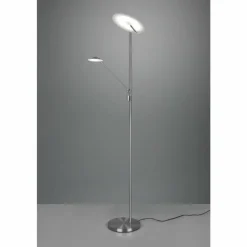 Luminaires Trio Lampadaire à vasque Trio Brantford LED Nickel mat, 1 lumière* Lampadaires Et Lampes Sur Pied