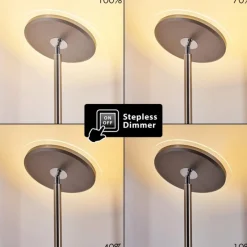 hofstein Lampadaire à vasque Veteli LED Blanc, 2 lumières