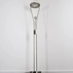 hofstein Lampadaire à vasque Watino LED Nickel mat, 3 lumières* Éclairage Led