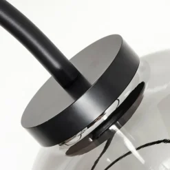 Suspension Verre Fumé-hofstein Lampadaire Verbania Noir, 3 lumières