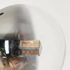 hofstein Lampadaire - Verre 10 cm, 15 cm Remaisnil Ambre, Fumé, 3 lumières