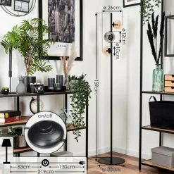 Suspension Verre Fumé-hofstein Lampadaire - Verre 10 cm, 12 cm Remaisnil Ambre, Fumé, 3 lumières