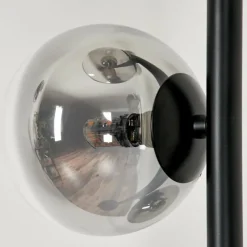 hofstein Lampadaire - Verre 10 cm, 12 cm Remaisnil Clair, Fumé, 5 lumières