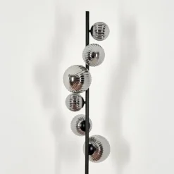 hofstein Lampadaire - Verre 10 cm, 12 cm, 15 cm Remaisnil Fumé, 6 lumières