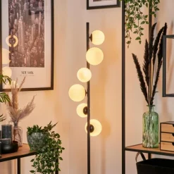 Lampes À Boules-hofstein Lampadaire - Verre 10 cm, 12 cm Remaisnil Blanc, 6 lumières