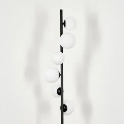 Lampes À Boules-hofstein Lampadaire - Verre 10 cm, 12 cm Remaisnil Blanc, 6 lumières