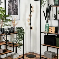 hofstein Lampadaire - Verre 10 cm, 12 cm Remaisnil Ambre, Clair, 6 lumières