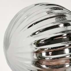 hofstein Lampadaire - Verre 10 cm, 12 cm Remaisnil Fumé, 6 lumières