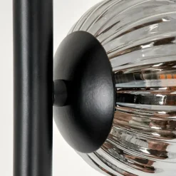 hofstein Lampadaire - Verre 10 cm, 12 cm Remaisnil Fumé, 6 lumières