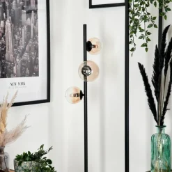 hofstein Lampadaire - Verre 10 cm, 12 cm Remaisnil Ambre, Clair, 3 lumières