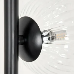 hofstein Lampadaire - Verre 10 cm, 12 cm Remaisnil Clair, 3 lumières