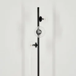 hofstein Lampadaire - Verre 10 cm, 12 cm Remaisnil Clair, 3 lumières