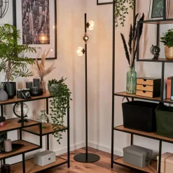 hofstein Lampadaire - Verre 10 cm, 12 cm Remaisnil Clair, 3 lumières