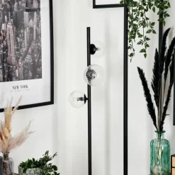 hofstein Lampadaire - Verre 10 cm, 12 cm Remaisnil Clair, 3 lumières