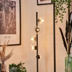 hofstein Lampadaire - Verre 10 cm, 12 cm Remaisnil Clair, 5 lumières