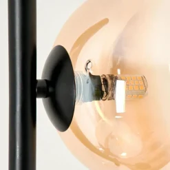 hofstein Lampadaire - Verre 10 cm, 12 cm, 15 cm Remaisnil Ambre, Clair, 6 lumières