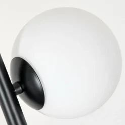 hofstein Lampadaire - Verre 10 cm, 12 cm Remaisnil Blanc, 6 lumières