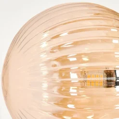 hofstein Lampadaire - Verre 10 cm, 12 cm, 15 cm Remaisnil Ambre, 6 lumières