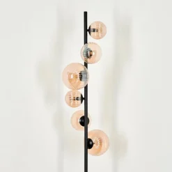 hofstein Lampadaire - Verre 10 cm, 12 cm, 15 cm Remaisnil Ambre, 6 lumières