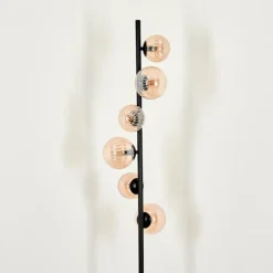 hofstein Lampadaire - Verre 10 cm, 12 cm Remaisnil Ambre, 6 lumières